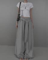 Tie Maxi Wide Sweatpants
