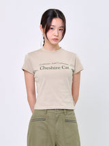 CHESHIRE CAT WOMEN  T-SHIRT_Beige