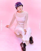 Flower Denim Hat