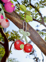 【MADE】BEADS CHERRY KEYRING