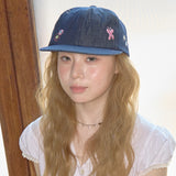 kitsch washed denim cap navy