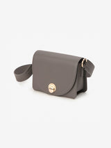 ISLE MINI shoulder leather bag / Mud Grey