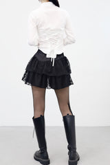 trini lace uneven pants
