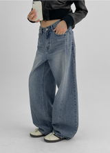 [MADE] Cornet Wide Incision Denim Pants