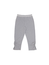 BUTTON LACE CAPRI PANTS / GREY