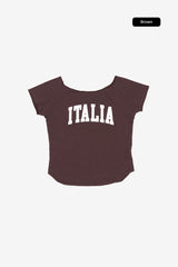 Italia applique raglan tee