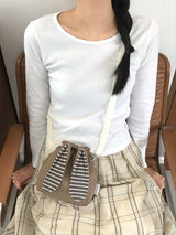 Bunny bag - Beige stripe