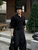 Hachi flow collar knit
