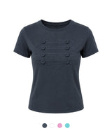 Vionna Braid Button Tee