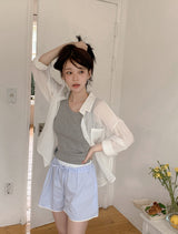 KJ Rib Basic Round Sleeveless (8color)