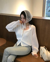 [MADE] Bali, see-through camisole cardigan setup