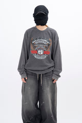 アメリカンヴィンテージウォッシュドワッフル長袖Tシャツ
