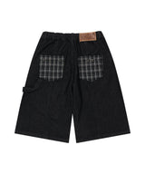 BERMUDA CHECK POCKET DENIM SHORT