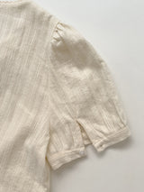 Lace Strap Short Sleeve Blouse