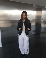 レイヤードラインスカートパンツ