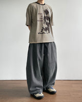 Herringbone Pintuck Balloon Pants
