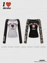 Must-have raglan wide neck long-sleeve t-shirt