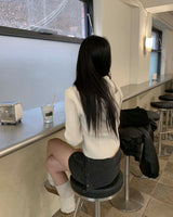 ウールニットジップアップ