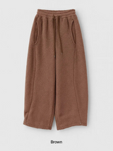 [SET UP가능] Sheep hair curve banding pants(4color)