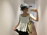 Meadow punched frill sleeveless top (2color) 