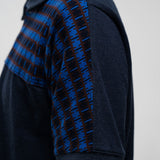 1/2 レギュラー チェスト グリッド ウェーブ PKティー(NAVY)