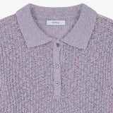 Collar Button Half Knit Violet