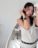Obsidian Cuff Watch