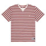  ROUX BASE SCHOOL EAT THE PIZZA STRIPE TEE (IVORY/BURGANDY)