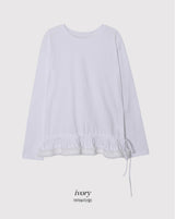 WT Lace Frill Layered Long Sleeve T-Shirt (2color)