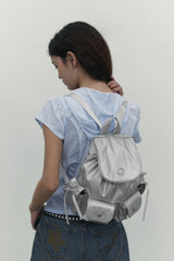 RIBBON POINT MINI BACKPACK [SILVER]