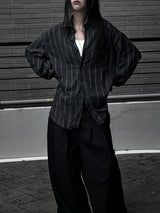 [unisex] overfit joy stripe shirt (2color)