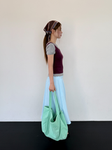 double waist pleats skirt