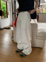 Lijet Flower String Pintuck Wide Pants