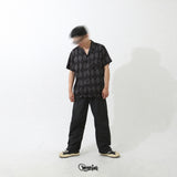 ARGYLE FUNK HALF SHIRTS BLACK