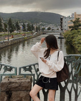 Part デニムショートパンツ