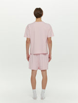 (Unisex) Essential Stretch Fit Half Sleeves PJ Set, Pink