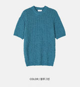 [Unisex] サマーブークレハーフニット(4color)