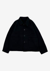 MO Mild Wool Collar Jacket Short Coat