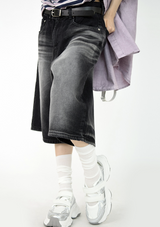(UNISEX)ミッドナイトブラックバミューダショーツ