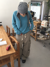 ブッシュルーズカラーVネックニット（4c）