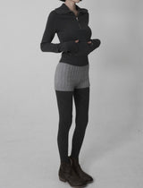 Cable Micro Knit Shorts