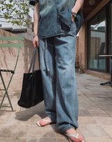 Terne semi wide denim pants