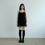 SHA エンブロイダリーカンカンドレス _BLACK