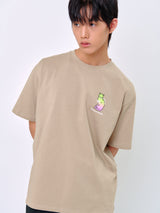 スマイリングキャットTシャツ_サンドベージュ