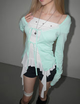 eyelet punch drop top(3 color)