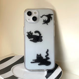 Three Black Cat Phone Case