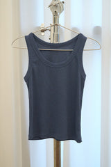Basic Ribbed Sleeveless (Navy)