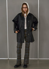 LEATHER STRING HALF COAT
