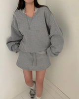 [MADE/6color] ポニー、Vネックのゆったりフィットトレーナー