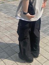 シルバーグレーナイロンカーゴバルーンパンツ　２色